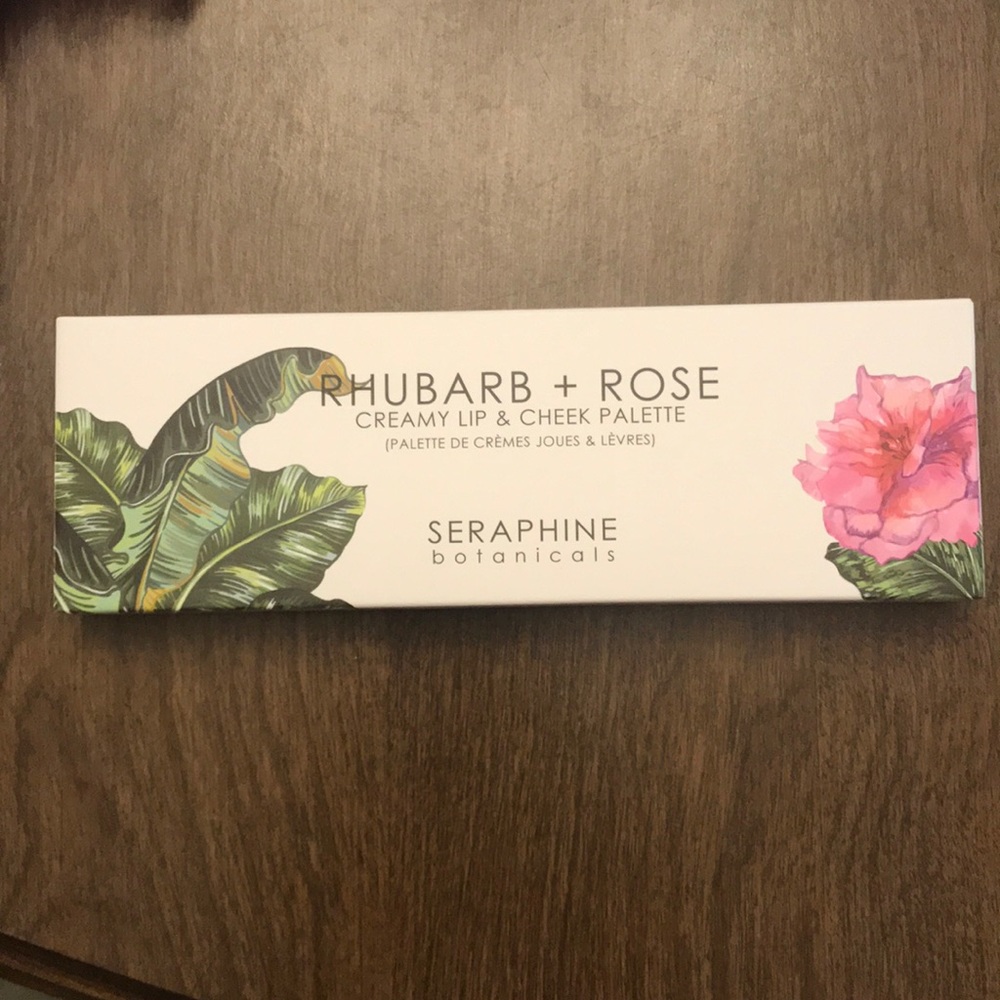 Rhubarb and rose creamy lip and cheek palatte